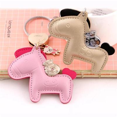 China Eco - Friendly Promotional Wholesale Animal Custom Horse Leather Key Chain , Handmade Leather Key Chain for sale