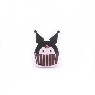 China Digital Pringting Black Custom Acrylic Cartoon Pin Badge for sale