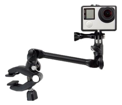 China Stainless Steel Black Gopro Camera Mounts Jam Adjustable Clip Type for sale