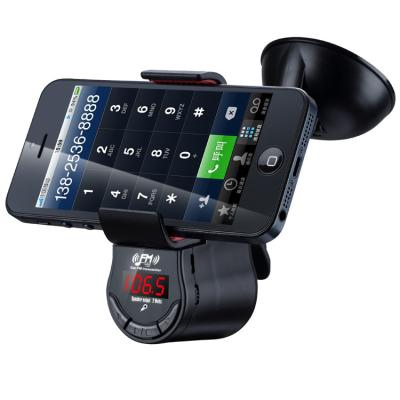 China Multifunctional Phone Holder Speaker Bluetooth Handsfree Car Kit Fm Transmitter for sale