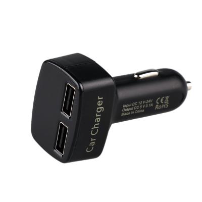 China Black 4 In 1 Dual USB Car Charger Adapter Voltage DC 5V 3.1A For iPhone for sale