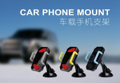 China Abs Vehicle Cell Phone Holder Universal Phone Mount Holder With Suction Cup Base for sale