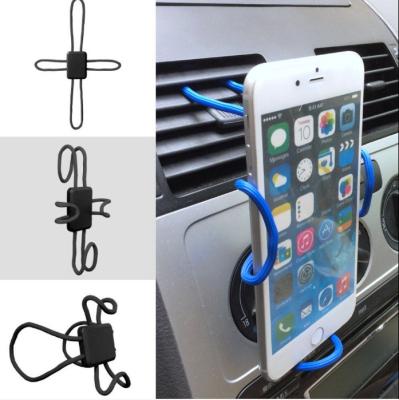 China Iphone 8 Flexible Diy Cross Shaped Vehicle Cell Phone Holder With Expandable Stand And Grid for sale