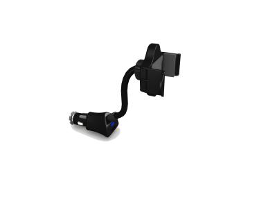 China USB Universal Auto Charger Kit Gooseneck Cigarette Lighter Car Charger Holder Mount for sale