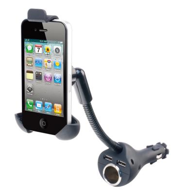 中国 iPhone、iPod、Samsung のための二重 USB 港/PC + ABS 車の Gooseneck の充電器のホールダー 販売のため