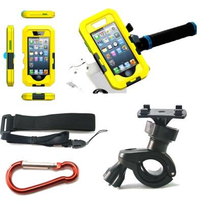 China mobiele de Telefoonhouder van de iPhone Gele Fiets, 5 in 1 Waterdicht de Dekkingsgeval van IPX8 Te koop