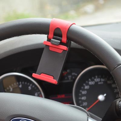 China Car Mount Holder Clamp Universal Mobile Phone Car Steering Wheel Cradle Mount Holder for sale