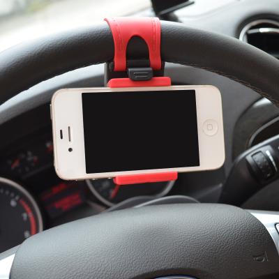 China Mini Mobile Phones Car Steering Wheel Phone Mount for iPhone 4 4S 5 5C 5S for sale