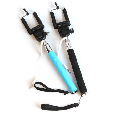 China Mobile Phone Self Sticker Monopod Self-Timer Wired Cable Take Pole for sale