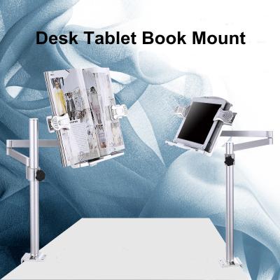 China Book Tablet Desk Mounted Gooseneck Tablet Holder Stand Kit for iPad 2 3 4 5 for sale