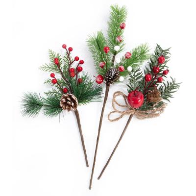 China Wholesale Artificial Home Decoration Pine Branches for Christmas Berry Flower Home Decor Christmas Decoration for sale