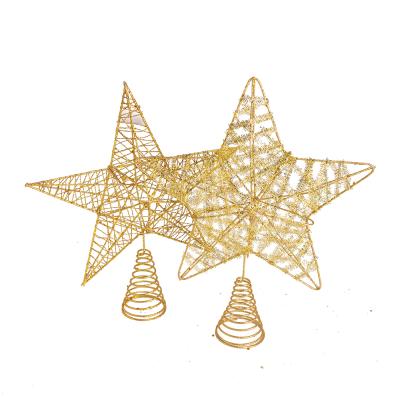 China Chirstmas Decor Hollow Customizable Christmas Star Christmas Tree Ornaments and Five-pointed Christmas Decorations for sale