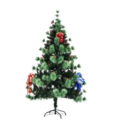 China Factory Wholesale High Quality Luxury Needle Mix Pine PVC PET Outdoor Artificial Christmas Tree for sale