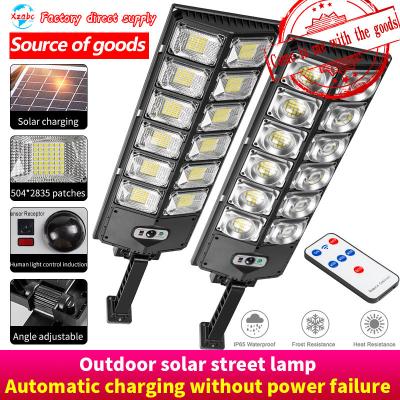 China Hot 2024 Solar street lamp 5000w outdoor Factory direct delivery No charging required 504 LED Beads Lighting Dusk to Daw for sale