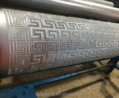 China High Quality Customized Fabric Steel Hand Carved Fabric Grain Embossing Roller for sale