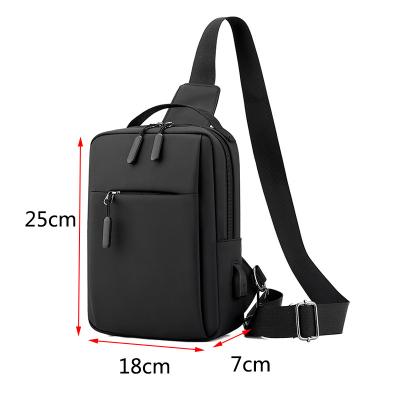 China Water Proof Man Fanny Pack Handbags Men Multifunction Nylon Shoulder Cross - Body Bags USB Trunk Filler Bag for sale