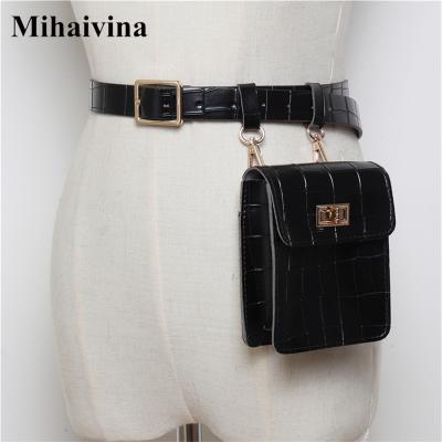 China 2021 Wholesale Water Proof Vintage Belt Bag Alligator Leather Fanny Packs For Women Custom Waist Bag OEM for sale