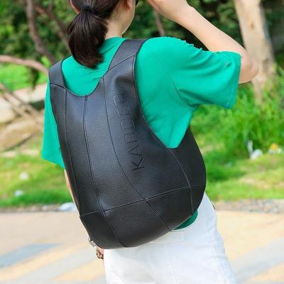 China Fashion Casual Large Capacity Shoulder Bag PU Leather Female Turtle Shell Backpack Unisex Backbag Travel for sale