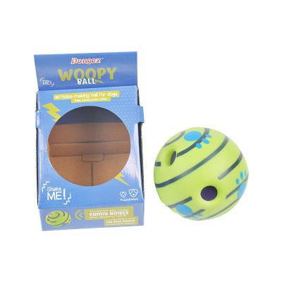 China Durable PVC Squeeze Rolling Ball With Shimmy Wiggling Giggling Healthy Colorful Exercising Teeth Cleaning Dog Toys Ball for sale