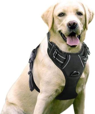 China Manufacturer Wholesale Reflective Oxford Material No-Pull Padded Dog Vest Pet Harness Outdoor Adjustable Pet Vest Dog Harness for sale