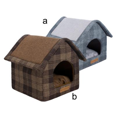 China Hand Wash Manufacturer Wholesale Small Dog House Brown Gray for sale