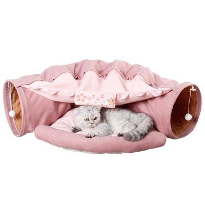 China Pet Collapsible and Detachable Interactive Toy Tunnel Cat Ring Bell Cat Ferret Puppy Viable Healthy Paper Toy for sale