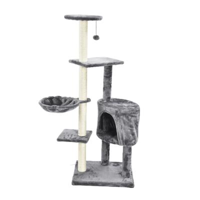 China Soft And Silent Three Layers Warm Sustainable Luxury Style Faux Fur Lined House Cat Tree For Sale for sale