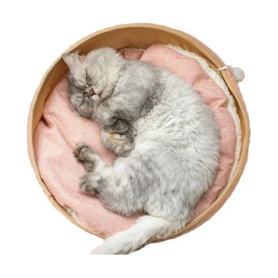 China Removable And Washable Deep Sleep Pet Bed Sustainable Spring Warm Cat Litter Net Red Garbage For Cats And Dogs for sale