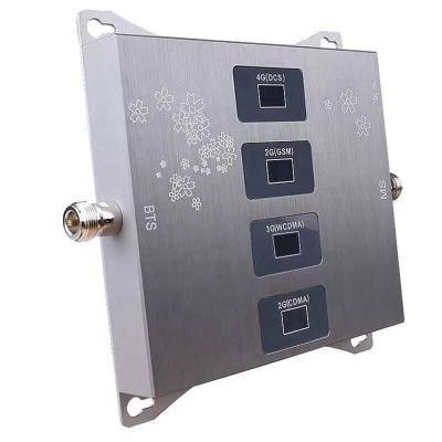 China Indoor Quad Band Signal Amplifier Hot Sale Professional Silver Mobile Phone Booster Repeater for sale