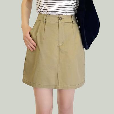 China Pocket Breathable Summer Lady Twill Skirt Classic Skirt for sale