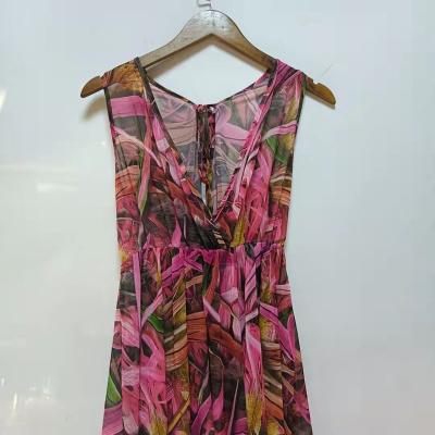 China Wholesale Bulk Used Fashioon Fashioon Clothes Silk Cotton Dress Second Hand Clothing for sale