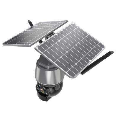 China Low Power 4G CCTV Security IP Camera Ptz Outdoor Garden WiFi Solar Power Solar Power Led Camera for sale