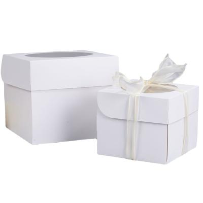 China Recycled Materials Cake Box Custom Cookie Macaron Food Wrapping Paper Box Food Box Packaging for sale