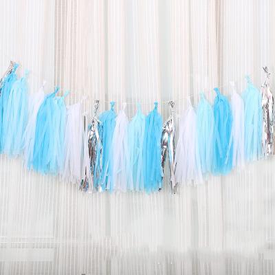 China Hot Selling Disposable Paper Tassels 20 Pieces Ready To Ship Paper Crafts Party Tassel for sale