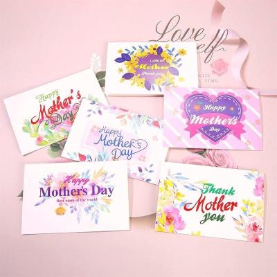 China China Manufacturer Wholesale Customized Pink Paper Greeting Card For Mother's Day for sale