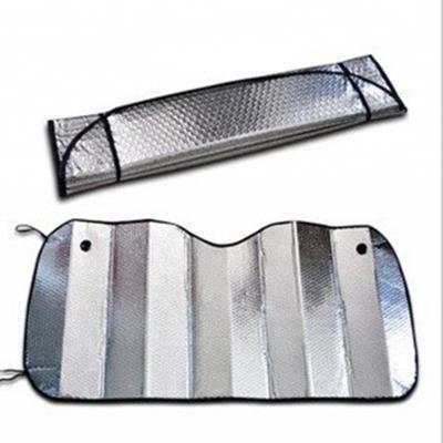 China Cheaper Inner PE Bubble Car Front Window Sunshade Aluminum UV Lowering Foldable Windshield Windshields for sale