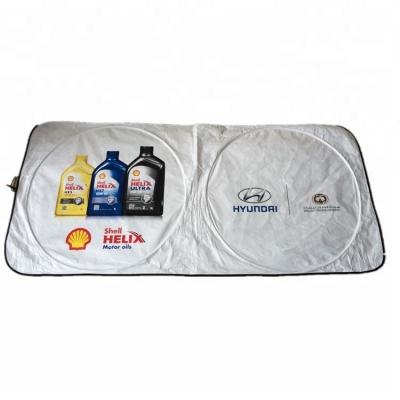 China UV Lowering Car Temperatures Logo Interior Printing Foldable Tyvek Sun Shield For Car for sale