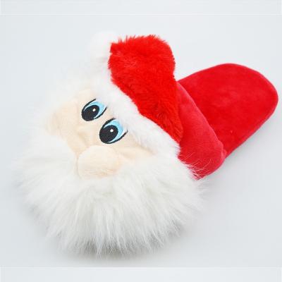 China Indoor Christmas DOT Print Santa Claus House Christmas Slippers Long Beard Soft Soles Anti-odor for sale