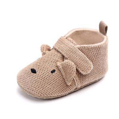 China Prewalker Toddler Kids Cotton Flat Shoes Strap Animal Shape Outsole Safety Baby Shoes Upper Soft Girl Boys for sale