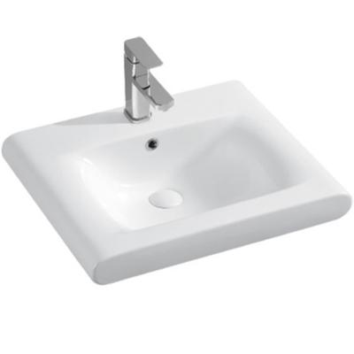 China The Wash Basin Designs 378 Fashion Design Good Quality Wash Sink White Bathroom Cabinet for sale