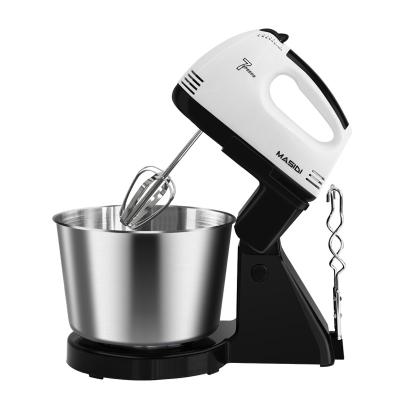 China Electric Beater Ejector Button 7 Speed ​​Hand Mixer Cake With Beaters Stainless Food Mixer With Bowl for sale