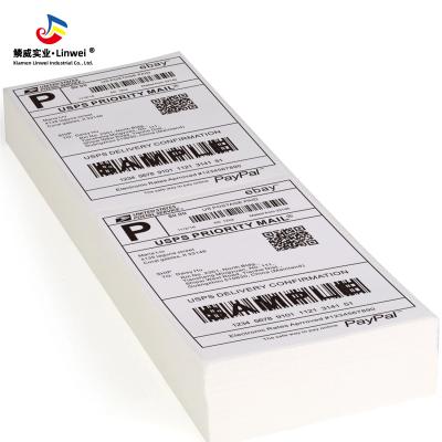 China Lw400600 Thermal Barcode Paper Folding Water Drink Label 105mm*152mm for sale