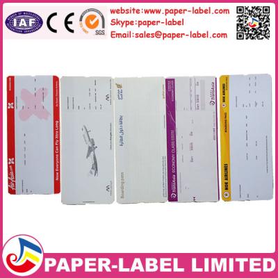 China Waterproof Airline Printed Boarding Pass Stickers And Luggage Labels for sale