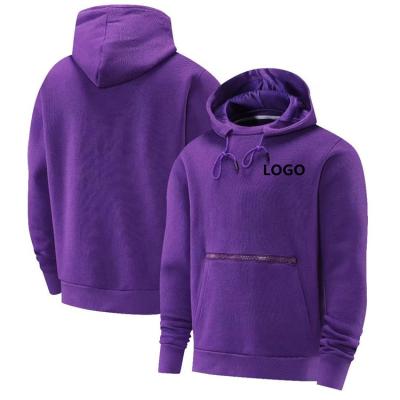 China Customized quick dry white logo sports warm up purple fleece high quality men hoody hoody hoodies for sale