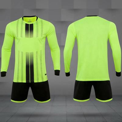 China Latest Design Green Quick Dry Breathable Soccer Shirt With Good Quality Soccer Kits Shorts Stripes Price Soccer Jersey Stock for sale