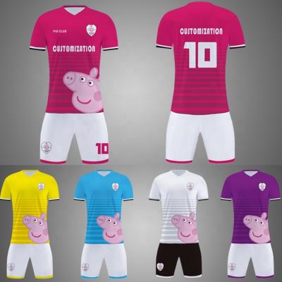 China New custom sets sublimation soccer jersey print soccer wear futbol uniforms football for sale