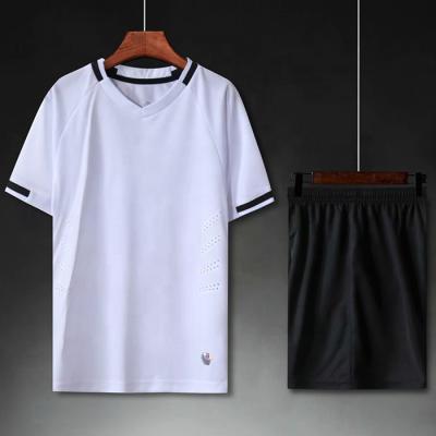 China Sets Kids Football T-Shirt And Shorts White Wholesale Blank Football Tank Tops for sale