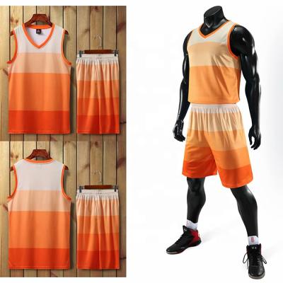 China Breathable Orange Interesting Basketball Uniform Top Quality Basketball Jersey Wear for sale