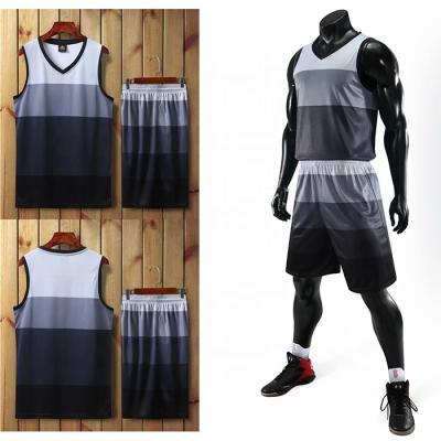 China New Design Basketball Tank Top Black Team Breathable Basketball Uniform Cheap Basketball Tank Tops And Shorts for sale