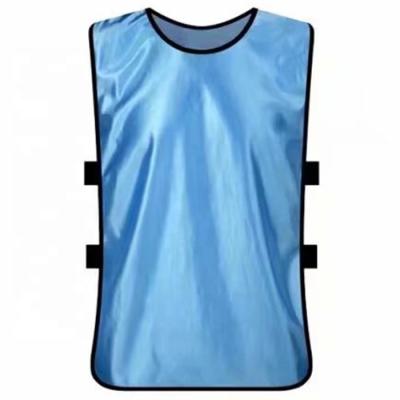 China Shirts & Tops Light Blue Adult Soccer Vest Singlet Cheap Training Soccer Uniforms Sleeveless Shirts for sale